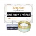 Tealight Set Black Pepper + Patchouli Soy Candles + Candle Holder Set